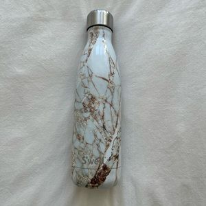 Swell White/Gold Marble Water Bottle